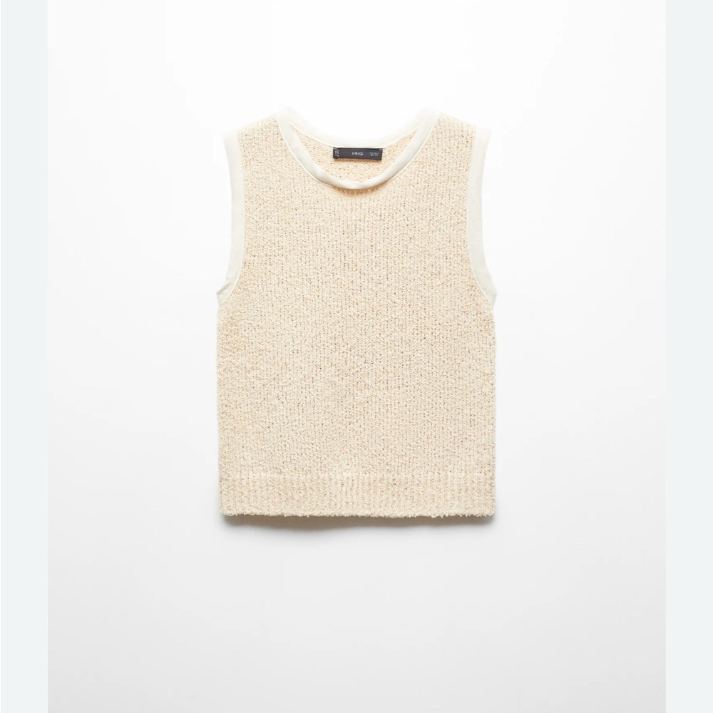 Mango Off-White Knit Top